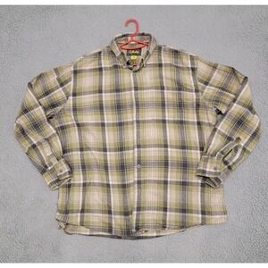 Cabelas Shirt Mens XL Regular Multicolor Plaid Flannel Soft Touch